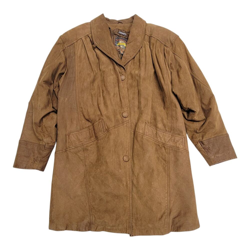 VTG Wilsons Adventure Bound Brown Suede Leather Jacket Coat Thinsulate Medium
